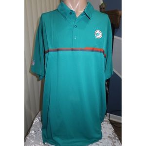 NFL Miami Dolphins Dri-Fit Teal Polo Size 3XL